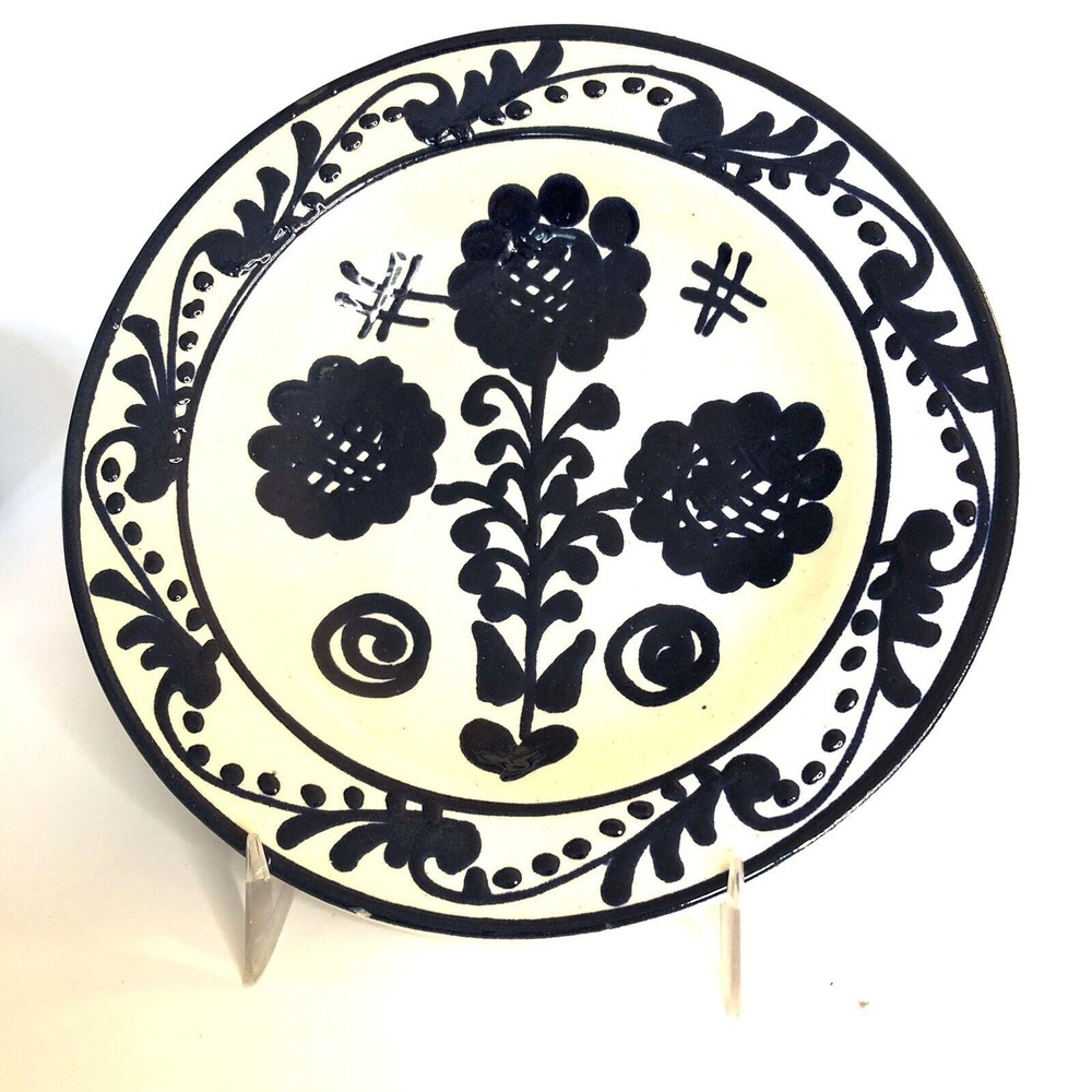 Blue & White Blue Willow Delft Hand Painted & Signed 7" Decorative Plate Hanger